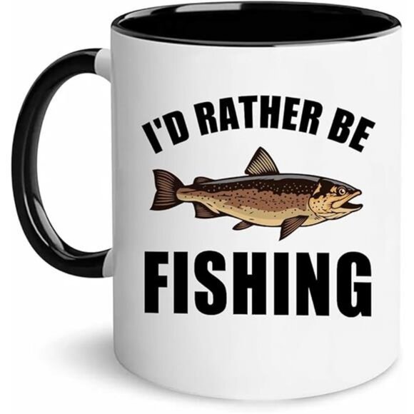 Ceramic Mug Novelty Cup - Funny Gift for Father's Day Fishing Lovers or Men Him - Picture 8 of 8